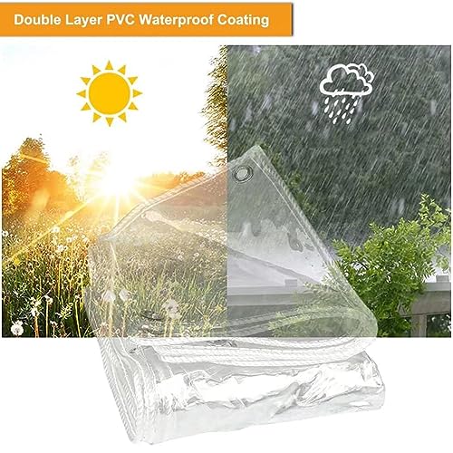 Bâche imperméable transparente avec œillets panneau pour pergola - 4
