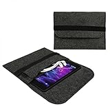 ROYALZ Tasche für Lenovo Tab E7 Hülle Schutztasche Hülle Cover Sleeve Filz, Farbe:Dunkelgrau