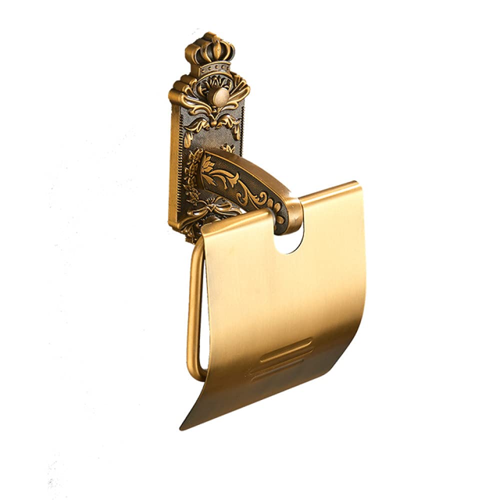 Estante de baño de latón antiguo CZJ 1004A con toallero y jabonera