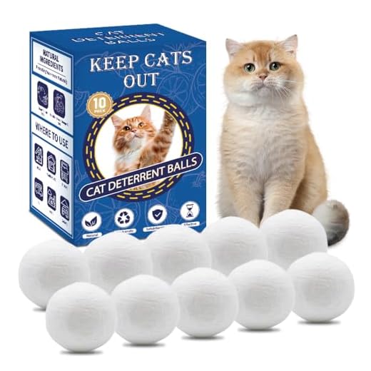 Cat Deterrent Outdoor & Indoor: 10Pack 100% Natural Cat Repellent Essential Oils Ball, Keep Cats Off Lawn, Yard, Plants, Garden, Mulch & Flower Permanently Against Scratch Chew, Keep Cats Away (10PCS)