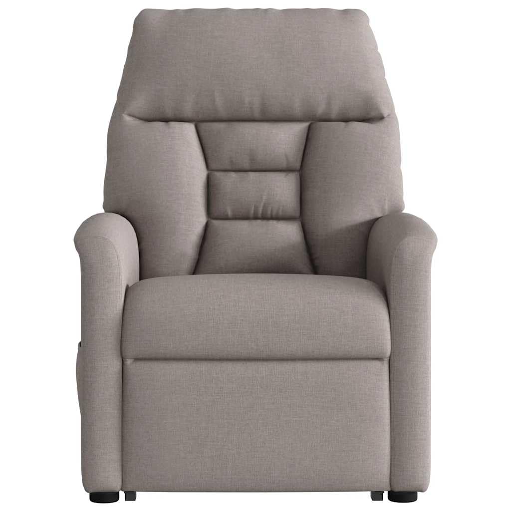 Elektrischer Relaxsessel mit Aufstehhilfe, Taupe, 72×90×99 cm, Polyester, Liegefunktion, Seniorengerecht
