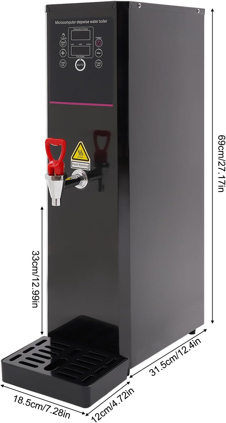 Hot Water Dispenser, 1500W 20L/5.28 Gal Eletric Commercial Water Boiler Countertop Automatic Rapid Heating for Restaurant Home Office