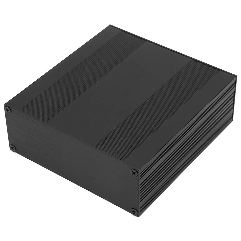 Caja de Aluminio, Caja de Aluminio para Proyectos de Refrigeración Proyecto de Placa de Circuito Electrónica de Bricolaje Negra de Cuerpo Dividido 54x145x150 mm (2Pcs)