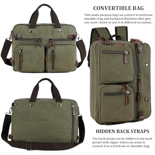 CROCOD 3-in-1 Convertible Laptop Bag