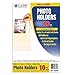 C-Line Peel and Stick Photo Holders, Hold Photos Up to 4 x 6 Inches, Clear, 10 per Pack (70346)