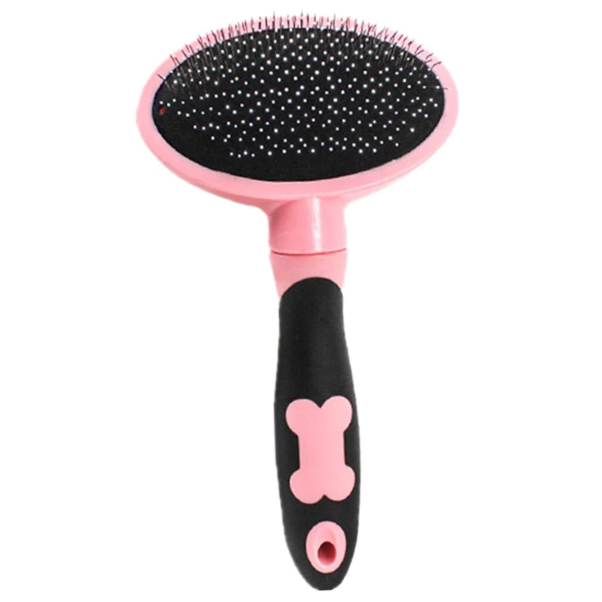 PENIKOKO Pet Brush Pet Comb Cleaning Tool Stainless Steel and Plastic Grooming Brush for Cats and Dogs Massage Function Does Not Hurt The Skin Suitable