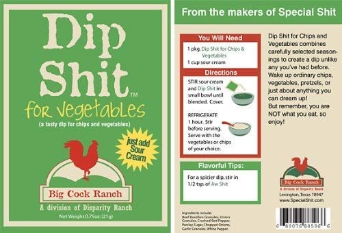 Dip Shit .75Oz Pouch (Pack Of 6) (Chip And Vegetable Dip) #TOP1