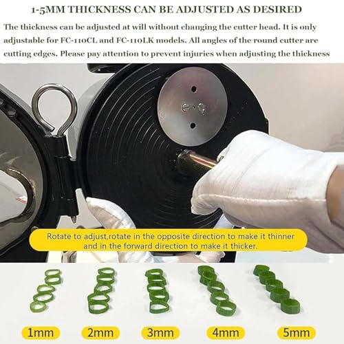 Cortadora Eléctrica de Vegetales Comercial 1-5 mm Ajustable miniatura 5