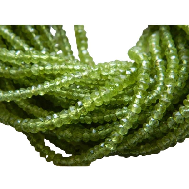 Quartz vert péridot en rondelle pour fabriquer un cadeau unique pour femme