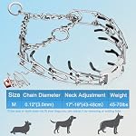 Dog Collar with Quick Release Buckle for Small Medium Large Dogs | Prong Pinch Collars, Training, No Pull, Adjustable Size, QuickRelease, with 2 Extra Links and 20 Rubber cap - Image 3