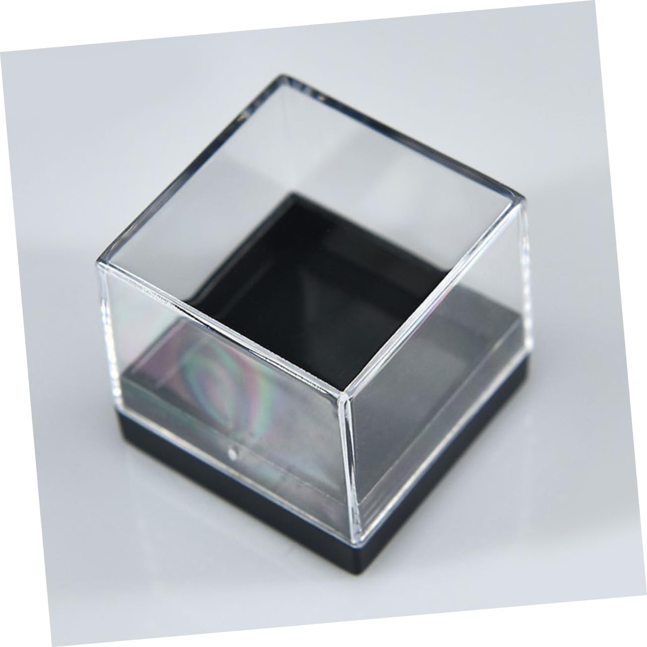 12pcs Rough Stone Display Case Plastic Jewelry Container Sample Holder Square Display Box Specimen Collection Box Sample Holder
