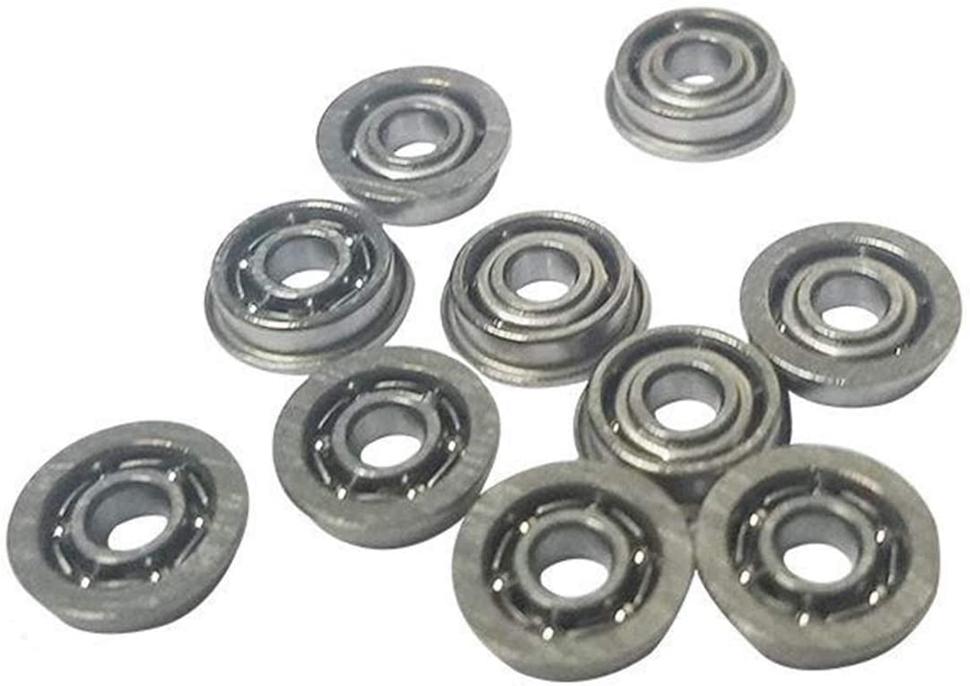 JGNAYRKJQI TMP1105 Flange Ball Bearings MF83 Open Miniature Flanged Ball Bearing 3x8x2.5mm 10PCS ABEC-1 Non Standard Deep Groove Bearings MF83