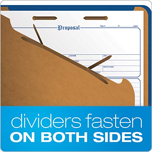 Pendaflex Classification File Folders with 2 Dividers & 6 Fasteners, Letter Size, Dark Blue, Durable Pressboard Covers, Reinforced Spine, Eco-Friendly, 10/Box for Offices and Records Management by Pendaflex - Image 4