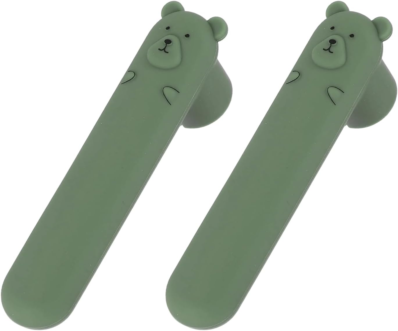 uxcell 2 Pcs Door Handle Covers, Silicone Safety Doors Knob Handle Protector Covers Cute Anti-Collision Soft Doors Pull Cover for Bedrooms Bathrooms Offices, Green