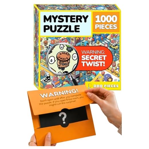 Odd Pieces Mystery Jigsaw Puzzle-1,000 Pcs Mystery Puzzle with Storytelling Comics, Treasure Hunt Clues, Secret Ending-1000 Piece Puzzle for Adults & Kids –19.7'' x 27.6'' Frameable Magic Puzzle Art