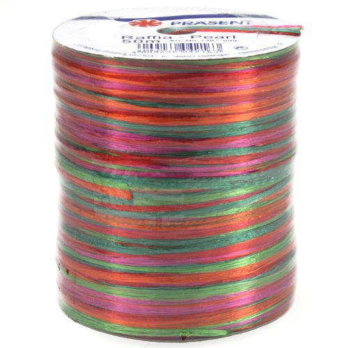 Morex Ribbon Pearl Raffia Fabric Ribbon Spool, 55-Yard, Holiday,138-699