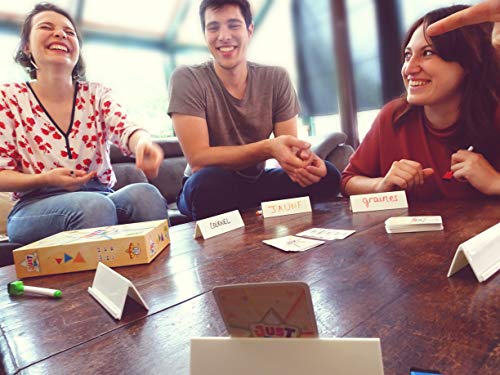 Asmodee - Just One - Jeu de Société Famille - Jeu d 'Ambiance Coopératif pour Enfants dès 8 Ans - Jeu de Cartes avec Mots à Deviner - 3 à 7 Joueurs - 20 Min - Version française - Repos Production