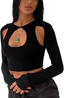 Amazon.co.uk: Long Sleeve Crop Tops