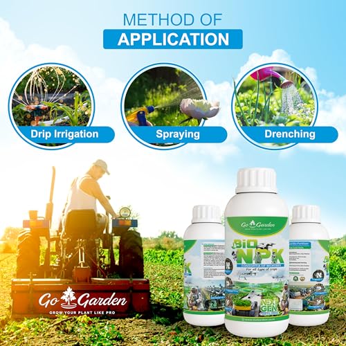 Image of Go Garden NPK Liquid Bio-Fertilizer | Living Bacteria for Easy Nutrient Absorption | Ideal for All Crops & Soils | Improves Soil Health & Boosts Crop Growth (500ml)