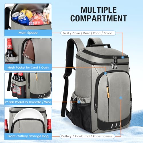 Image of Backpack Cooler - 40 Cans Insulated Cooler Backpack for Men & Women
