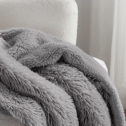 Bedsure Fluffy Faux Fur Light Grey Throw Blanket – Fuzzy, Cozy, And Shaggy Faux Fur, Soft And Thick Sherpa, Cozy Warm Decorative Gift, Throw Blankets For Couch, Sofa, Bed, 50X60 Inches, 640 Gsm #TOP3