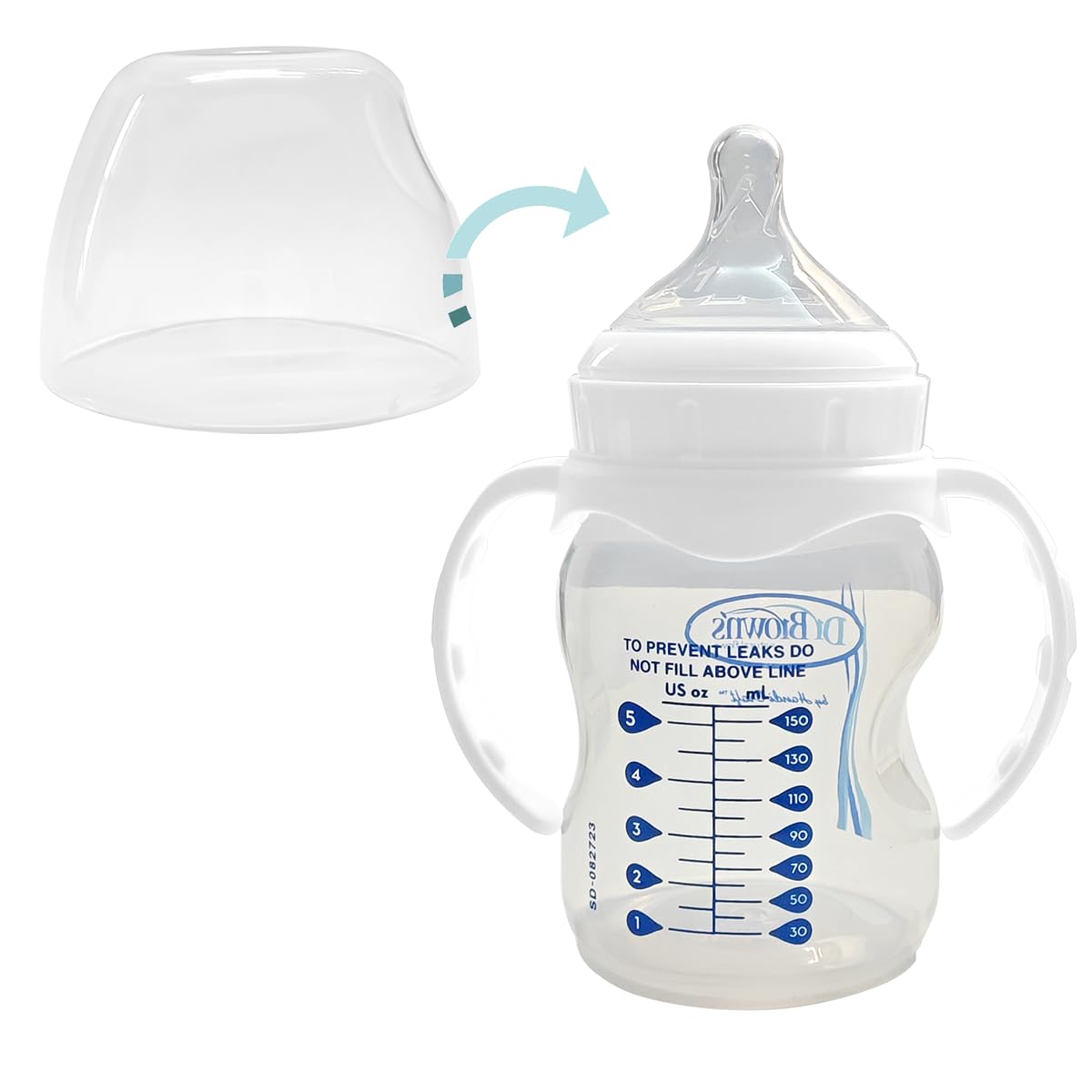 Bottle Caps Compatible with Dr. Brown's Natural Flow Options+ Wide Neck Baby Bottles Lids Replacement, 4 Pack image 2