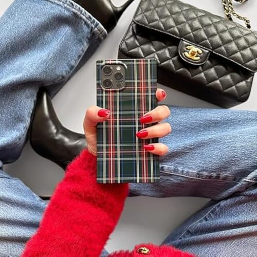 Flaunt Official Square iPhone 15 Pro Case - Green Plaid - image 2