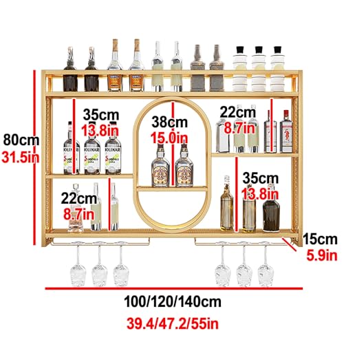 Étagère à vin en métal suspendue pour bouteille de liqueur