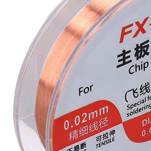 Emaillierter Draht, hohe elektrische Leitfähigkeit, isoliert, dehnbar, Kupferdraht, bruchsicher, 5 Stück für flexible Kabel (FX 81, 0,02 mm Durchmesser)