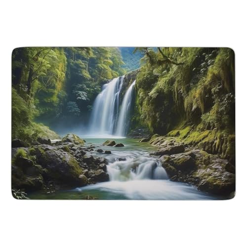 Tapis de bain antidérapant cascade pour douche et baignoire | Séchage rapide absorbant - 2