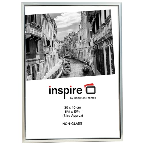 Hampton Frames EASYLOADER 30x40cm Silver Picture Poster Frame Acrylic (Non-Glass) EAS3040SVPX-1PK