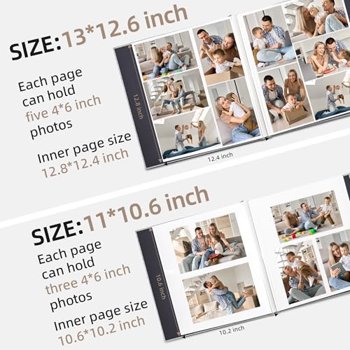 image for Vienrose Large Photo Album Self Adhesive for 4x6 5x7 8x10 Pictures Scr