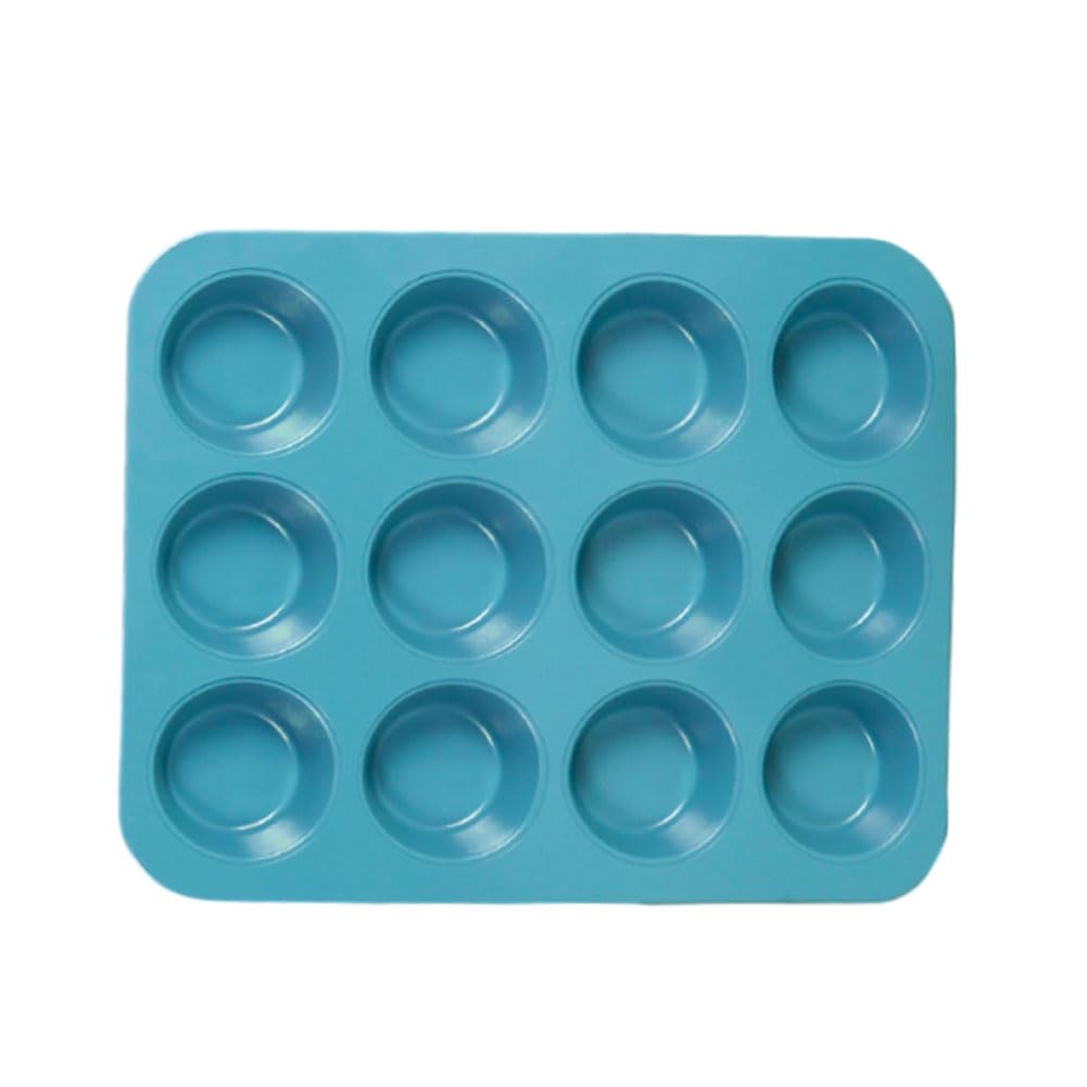CANDeal 12 Tazza Antiaderente in Acciaio Al Carbonio Cupcake Pan, Muffin Latta Per Mini Dimensioni Cupcakes E Forniture Da Forno