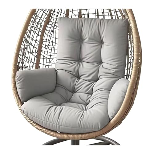 Coussins lavables pour chaises suspendues gris clair doux et confortable
