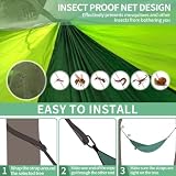 DEPAR Hamak z moskitierą 260 x 140 cm, nośność 300 kg, ultralekki i wytrzymały, podwójny nylon spadochronowy, hamak outdoorowy, kemping, do ogrodu, w zestawie