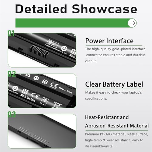 Image of J1KND Laptop Battery Type 15R Compatible for Dell Inspiron 13R 14R 15R 17R N4010 N5010 N5050 N7110 N7010R N7010 N7010D Vostro 1440 1450 1540 1550 3450 3550 3750 Notebook (J1KND)