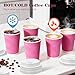 Charmount 100 Pack 12 oz Pink Disposable Insulated Coffee Cups with Lids - Ripple Wall Hot Paper To-Go Cups for Coffee, Tea, Cocoa, and Drinks - For Valentines Day