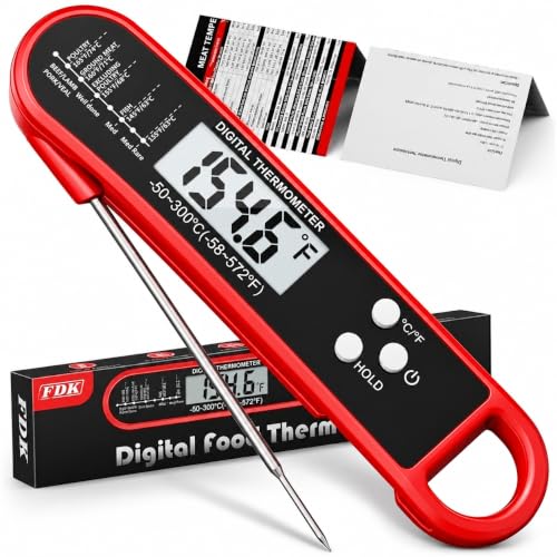 FDK 1-2S Instant Read Meat Thermometer Digital, High Accuracy&Strong Magnet