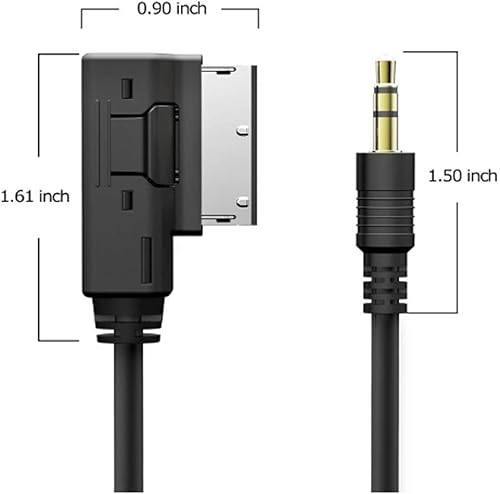 Miniatura 2 de Music Interface AMI MMI AUX 0.138 in Jack Aux-in MP3 Cable adaptador para Audi A3A4A5A6A8Q5Q7R8TT,VW Jetta GTI GLI Jetta Passat Cc Tiguan Touareg