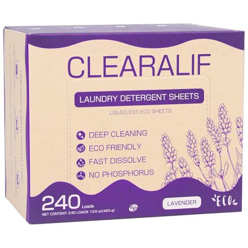 CLEARALIF Laundry Detergent Sheets 120 Sheets (Up to 240 Loads), ...