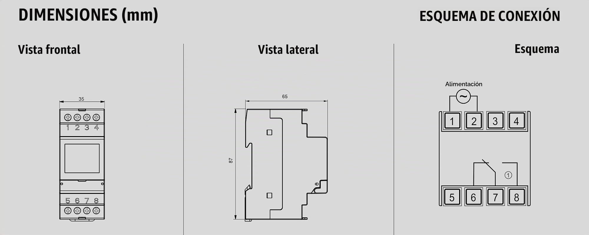 VEMER VP871800 MEMO DW E - Interruptor Horario Digital, Temporizador con Programación Diaria o Semanal, Instalación en Carril DIN, Blanco