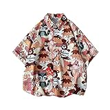 Hawaii Beach Shirt Paar Kurzarm Shirt Drop Shirt Bluse Schwalben Damen (RD2, M)