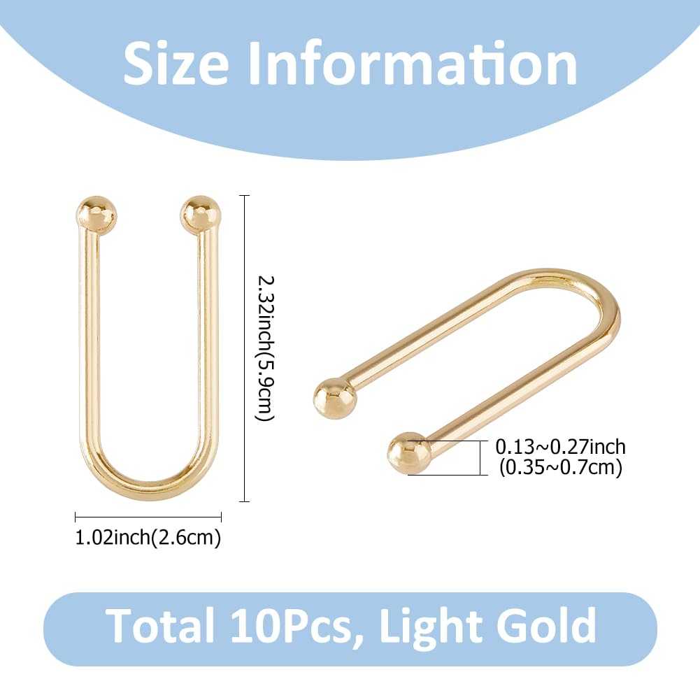 SUPERFINDINGS Fermagli Bikini In Lega A Forma di U Anello Fibbia Metallo Connettore Reggiseno Bikini Fibbie per Costumi Da Bagno Chiusura Anteriore Accessorio