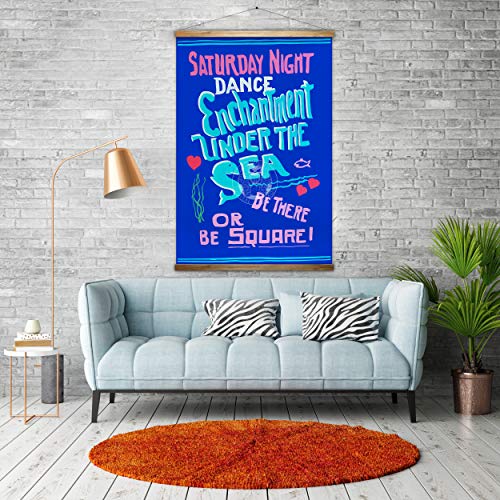 Póster de faraón digital con texto en inglés "Back to the Future Enchantment Under The Sea Dance Cover