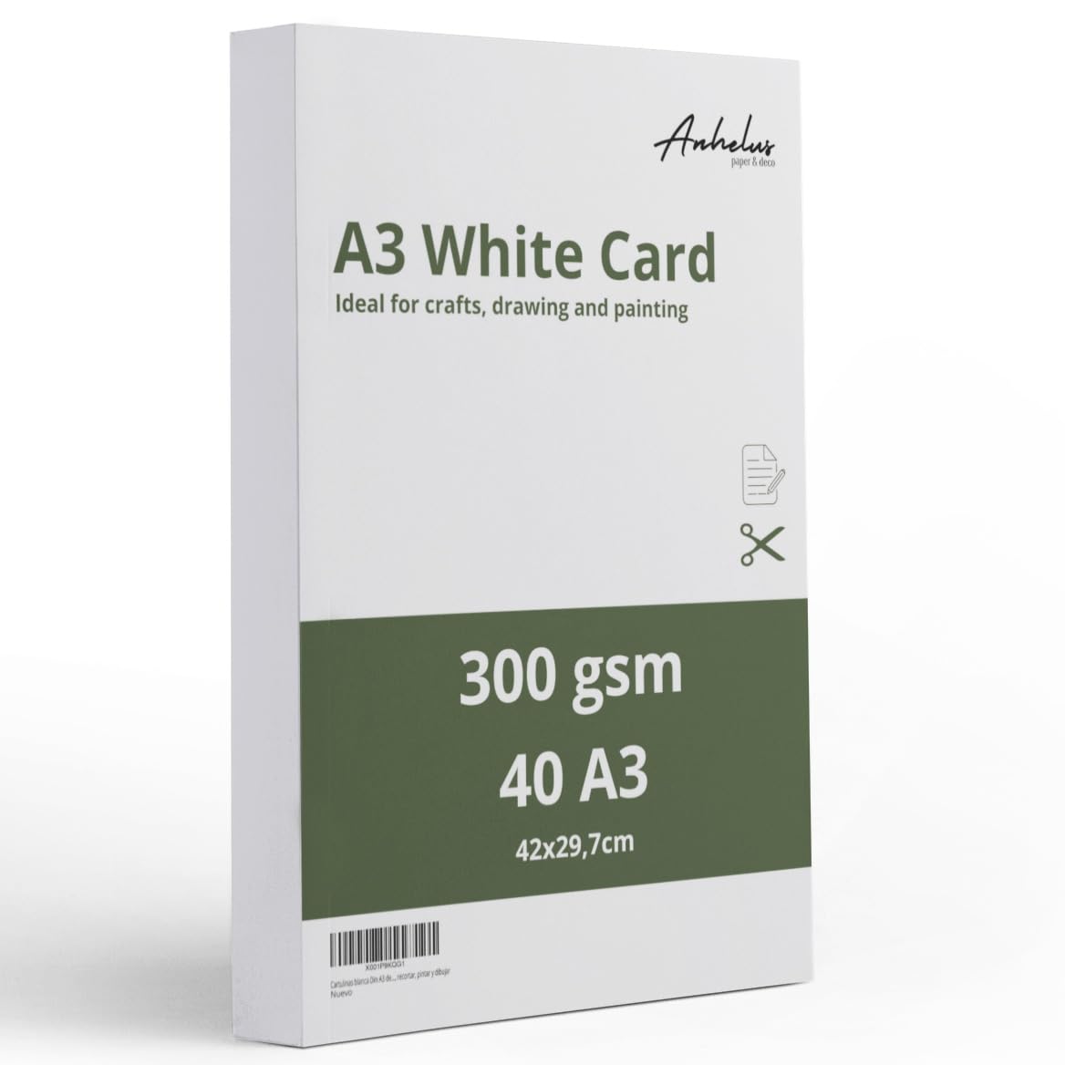 40 A3 White Cardstock 300 g/m² Thick | Pack of 40 Sheets 42 x 29.7 cm