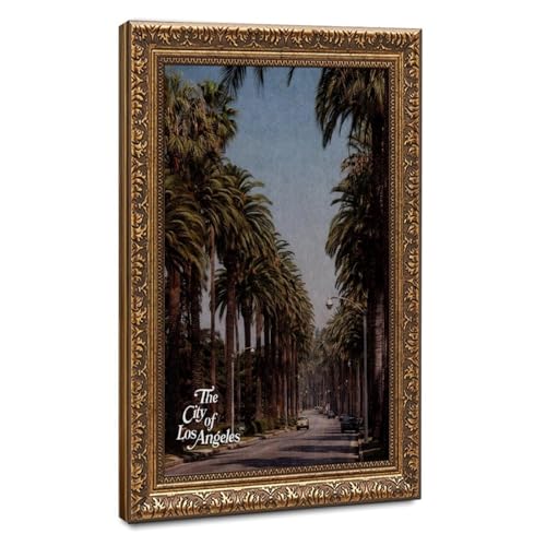 California travel poster rétro de rue de Los Angeles sur toile déco 40x61cm