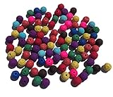 100 Stück bunte Mischung Lava Perlen Mix Größe 8mm Schmucksteine Lavastein Perlen Steinperlen rot blau grün violett braun usw. Bastelperlen Basteln Schmuck selber machen Schmuckperlen aus Lavagestein von CRYSTAL KING