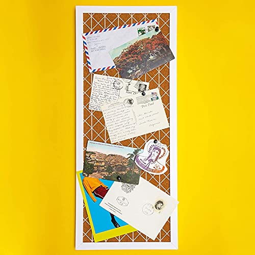 Juvale Decorative Bulletin Board, Diamond Pattern Cork Board (23.7 X 9.7 X 0.6 In) #TOP2