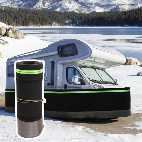 Portable Winter RV Wind Skirt Kit - Snow & Wind Resistant, Custom Lengths 10-40m, Fits Travel Trailers, Mobile Homes, SUVs, Protects Up to 72ft/22m