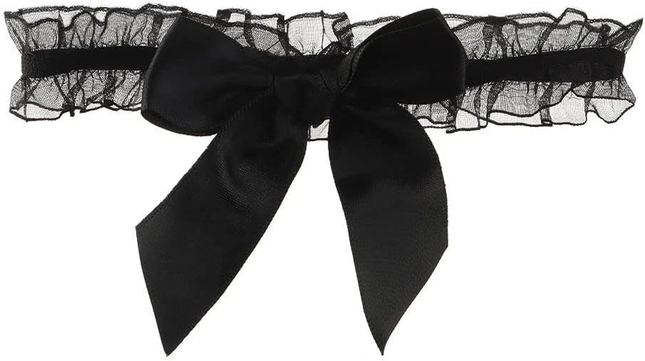 WXYNHHD 1PC Sexy Bowknot Lace Thigh Ring Wedding Black White Garter Belt Bride Elastic Leg Ring(White1)